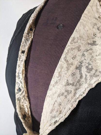 c. 1919-1920 Black Silk Dress