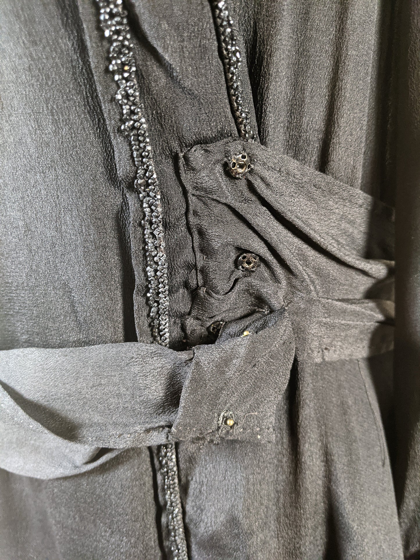 c. 1919-1920 Black Silk Dress