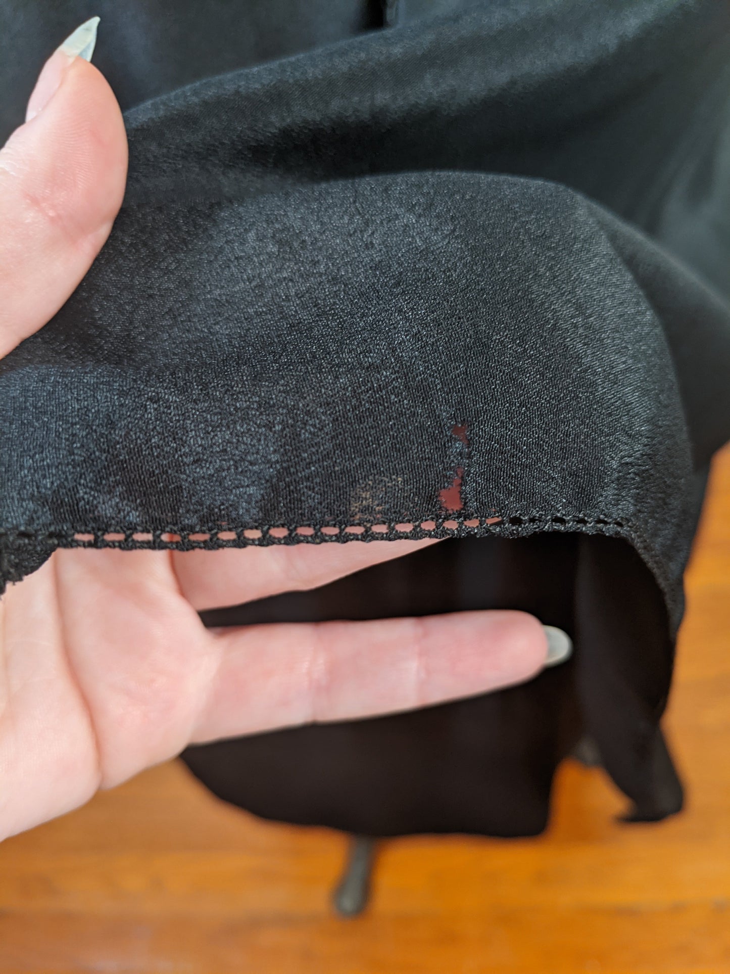 c. 1919-1920 Black Silk Dress
