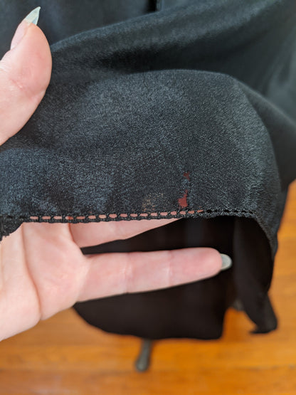 c. 1919-1920 Black Silk Dress