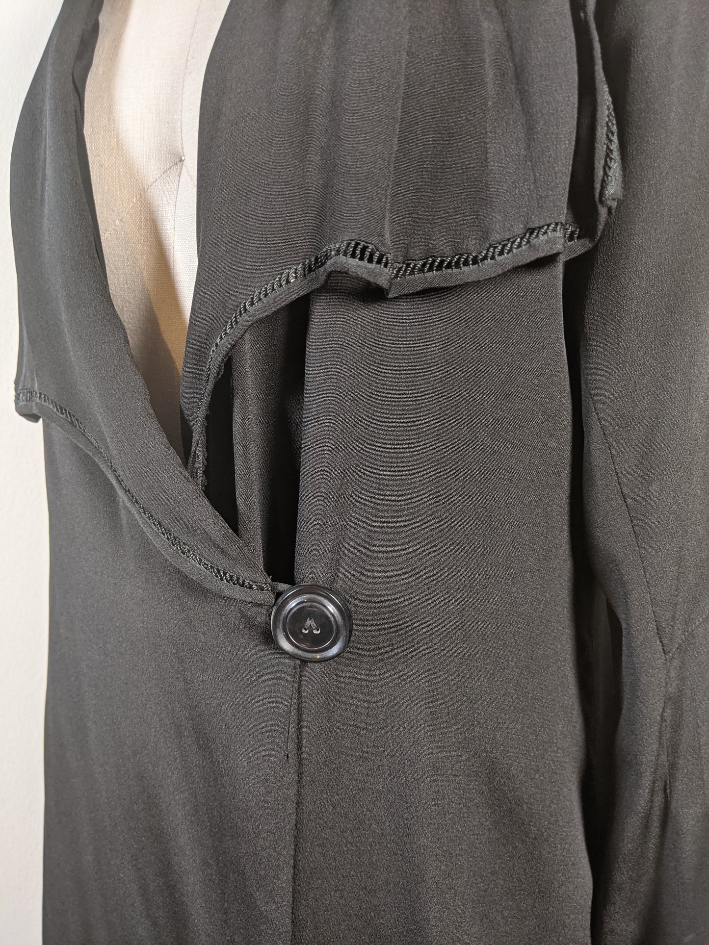 c. 1920s Black Silk Jacket