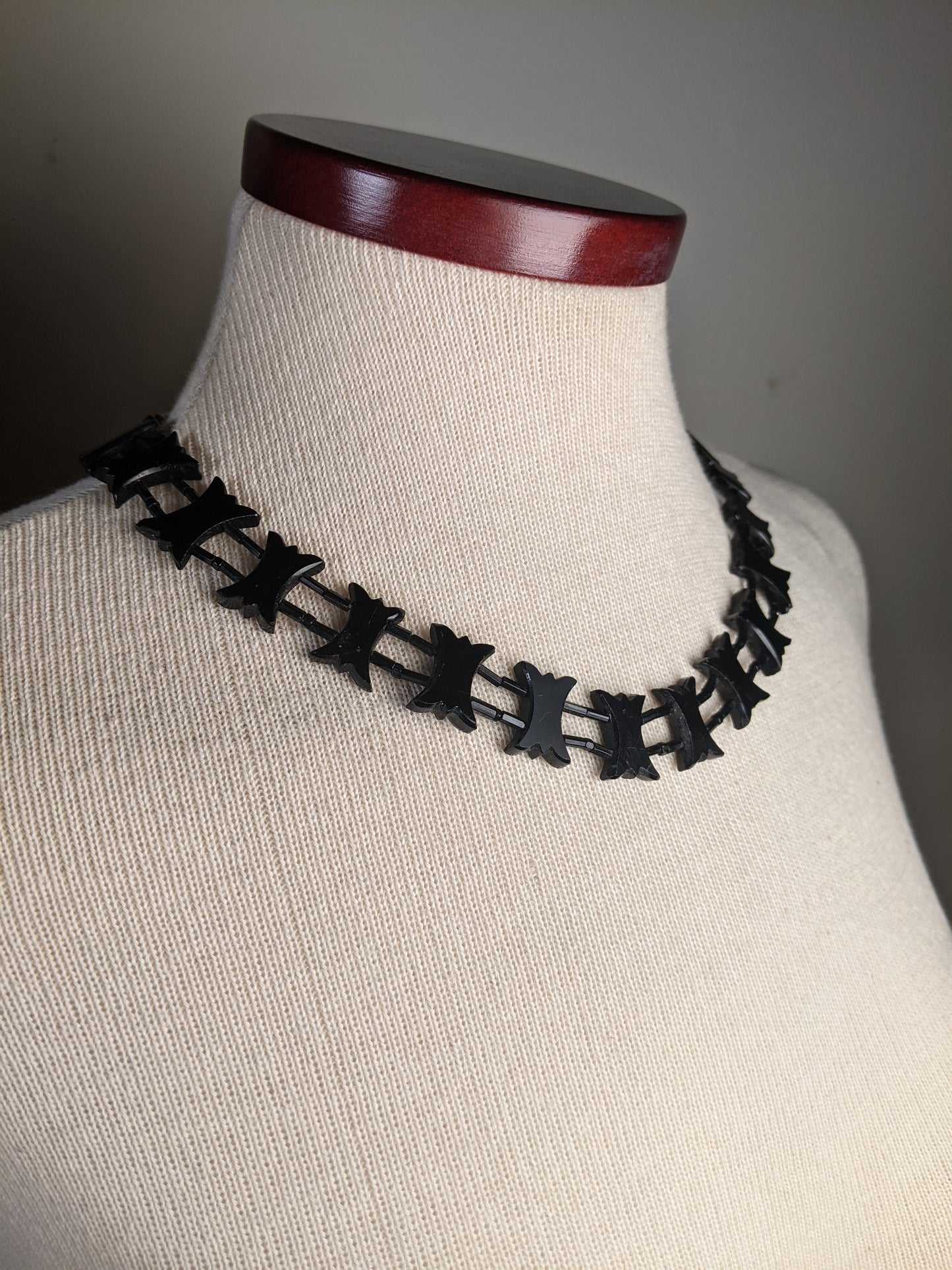 1900s-1910s French Jet Collar Necklace