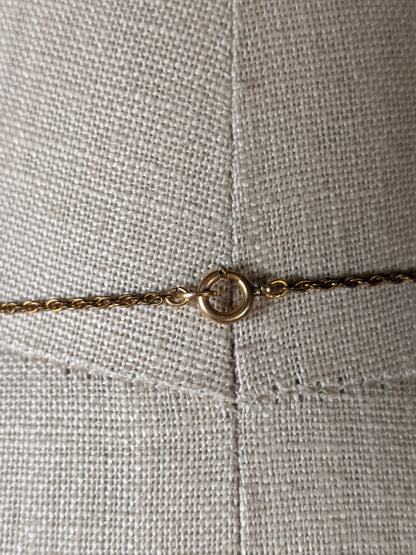 Art Deco Rhodium + Gold Plated Necklace