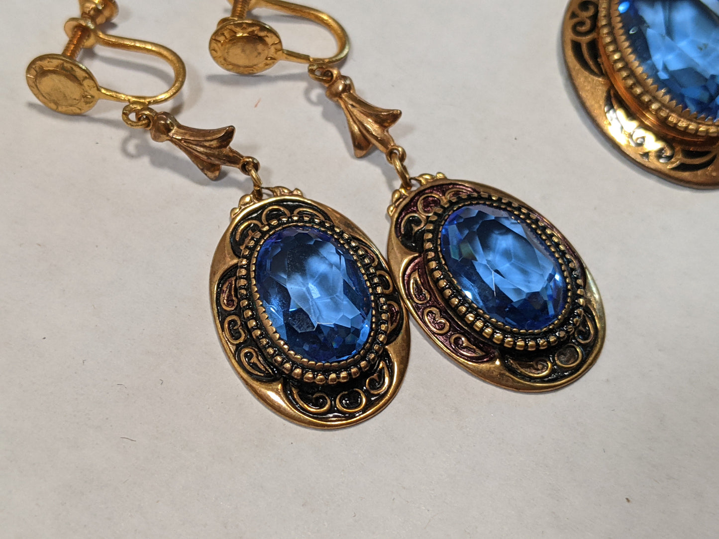 Art Deco Gold Filled Parure | Earrings, Necklace, Bracelet