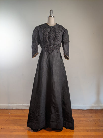 1908-1909 Beaded Silk Gown
