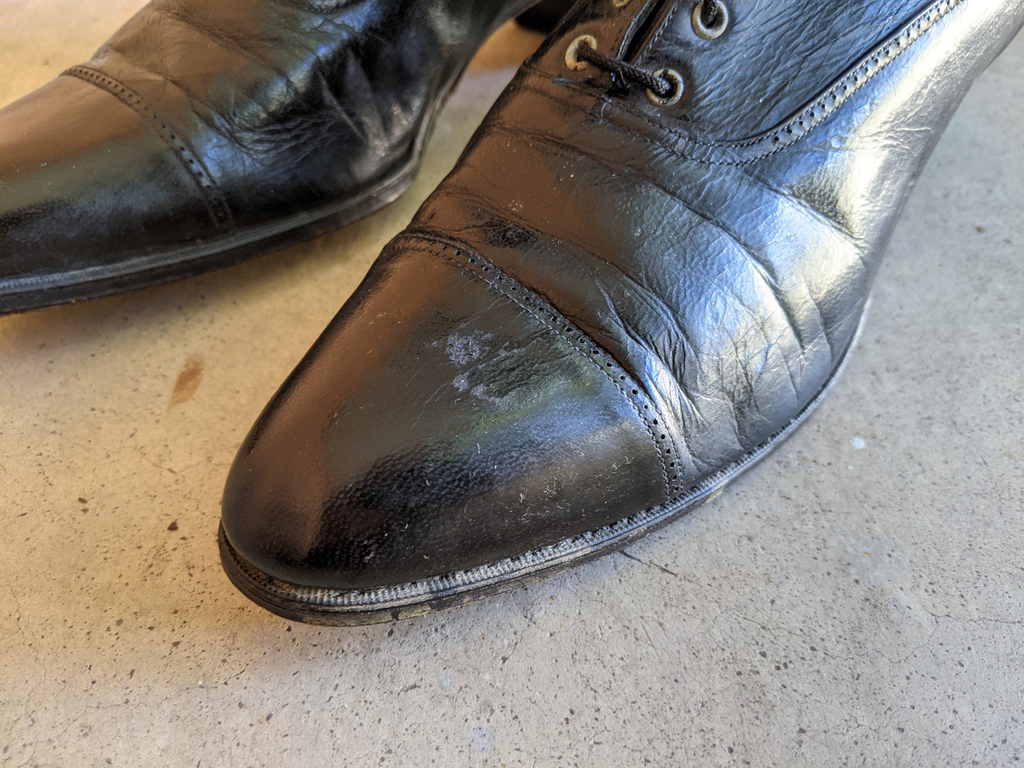 1910s-1920s Black Lace Up Boots | Sz 8