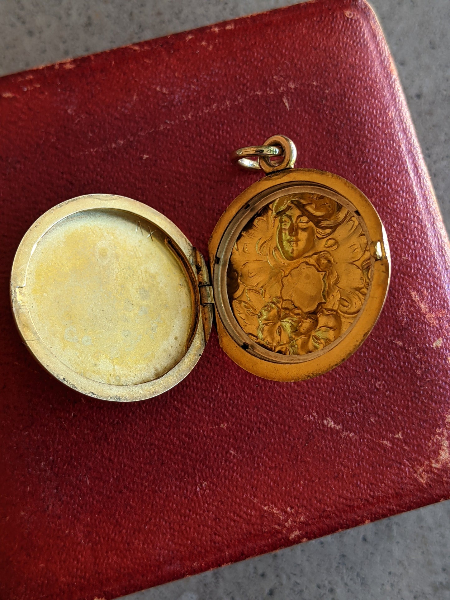 c. 1900s Art Nouveau 14k Gold Fairy Locket