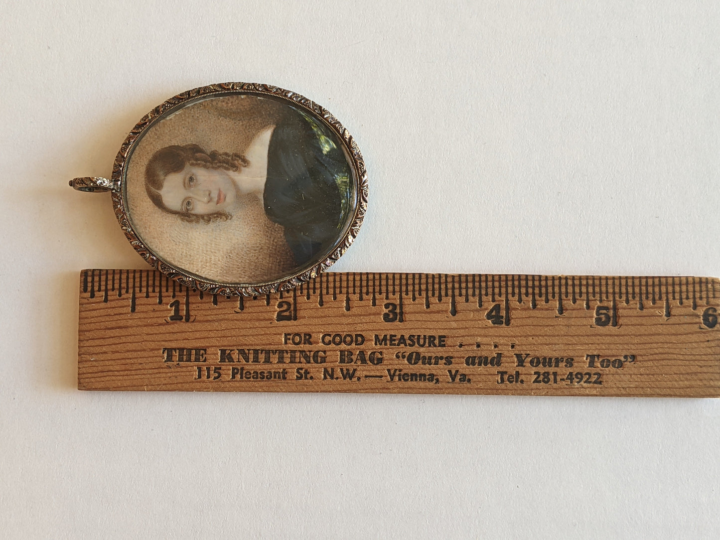 Early Victorian Hand Painted Portrait Pendant