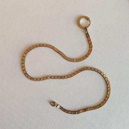 19th c. Gold Filled Book Chain with Large Clasp
