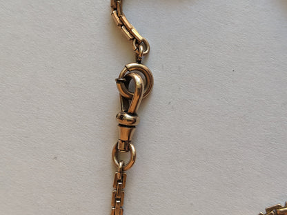 Late 19th c. Gold Filled Square Link Watch Chain