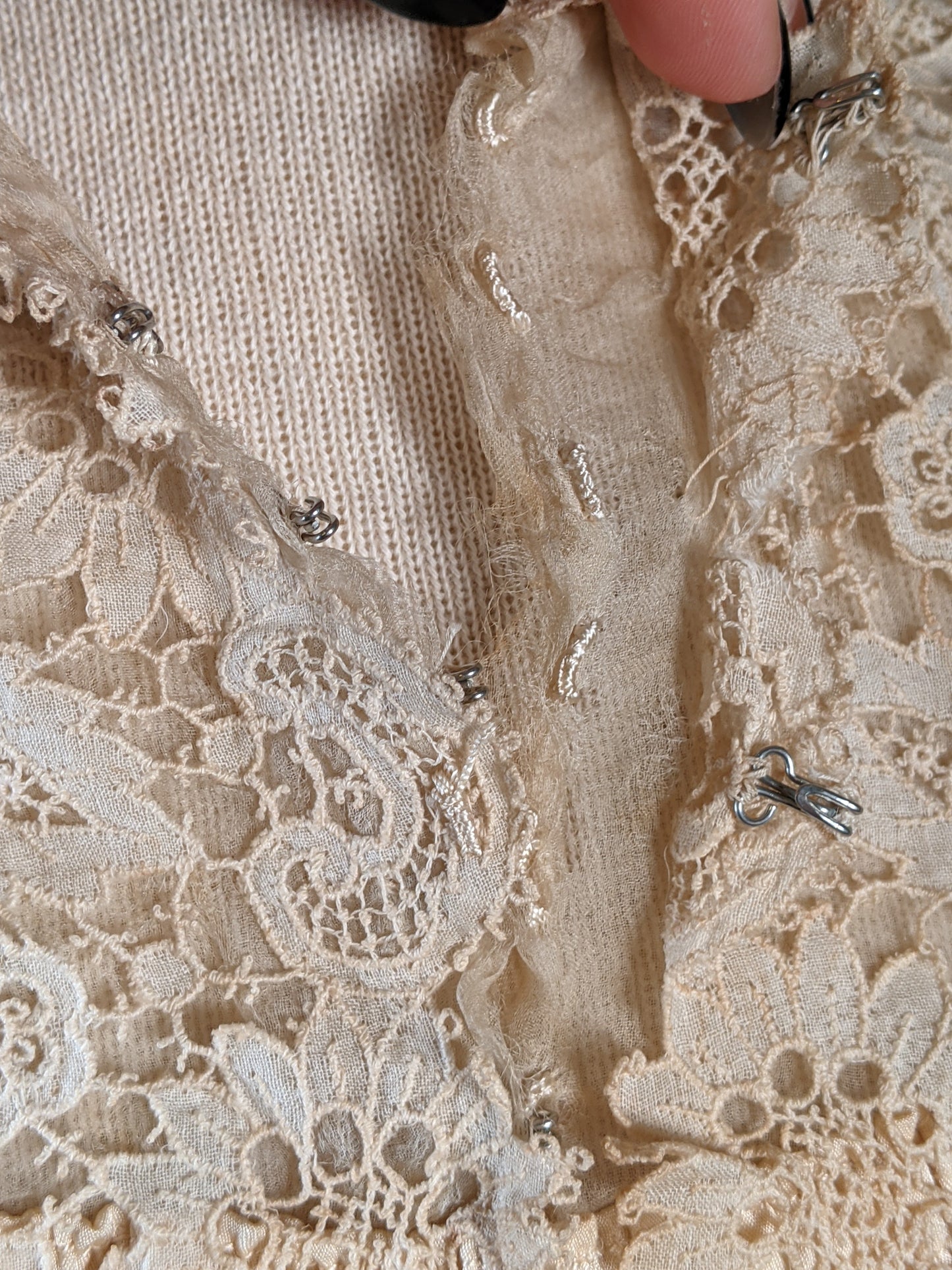 c. 1900 Silk Lace Bodice