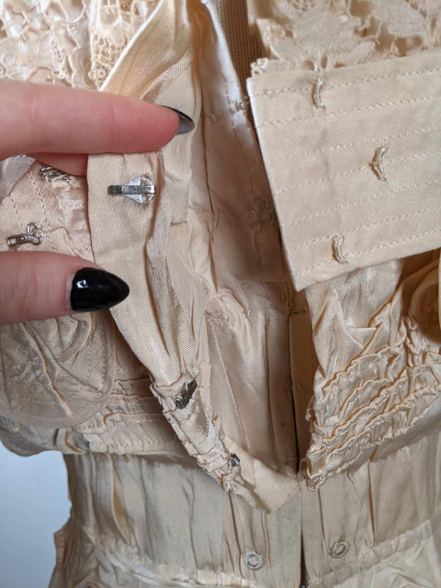 c. 1900 Silk Lace Bodice