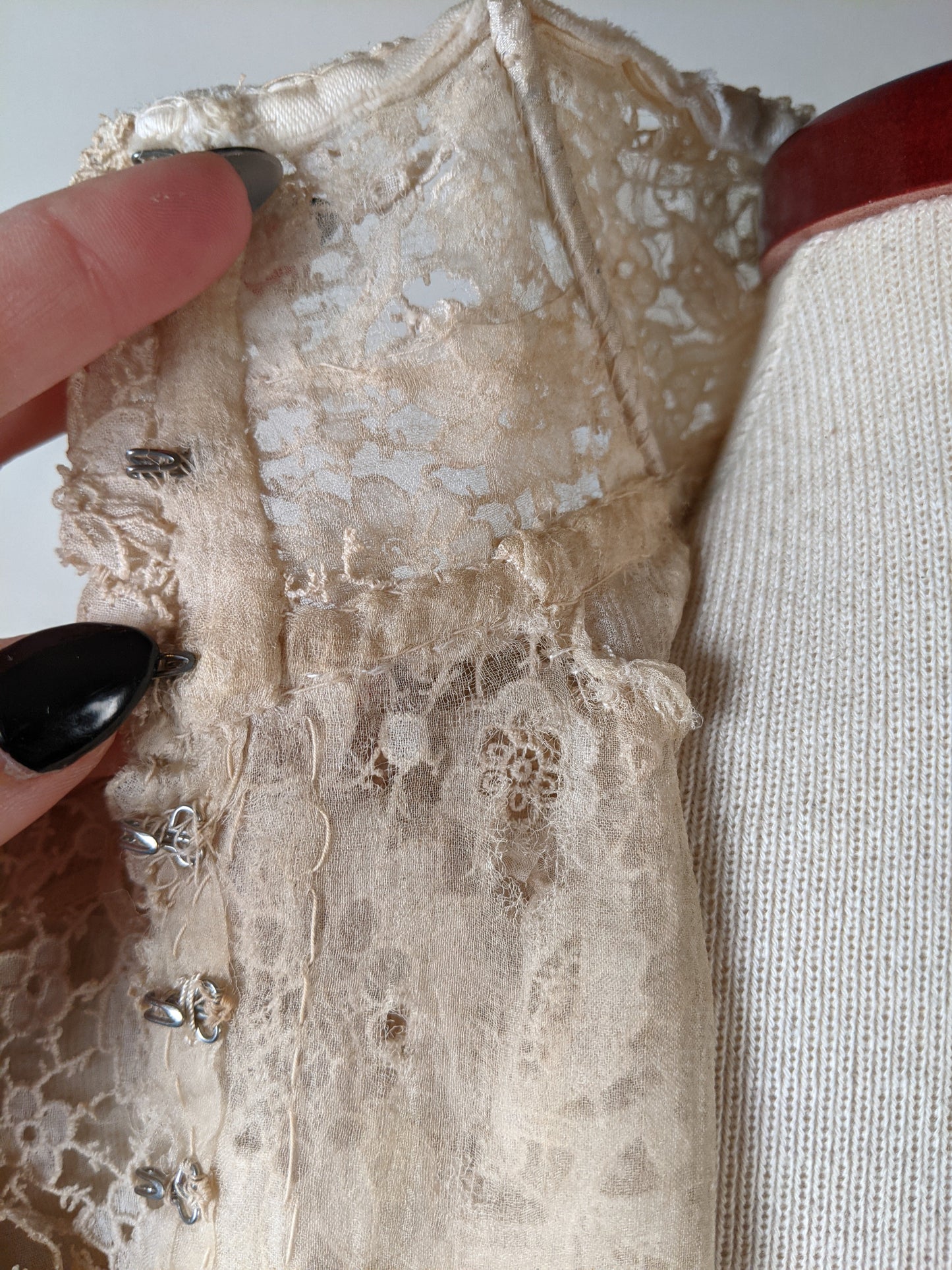 c. 1900 Silk Lace Bodice