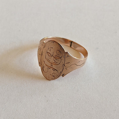 c. 1804 14k Gold Posy Ring "Remember the Giver"