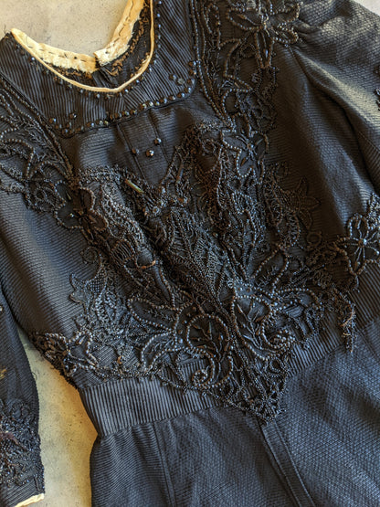 1908-1909 Beaded Silk Gown