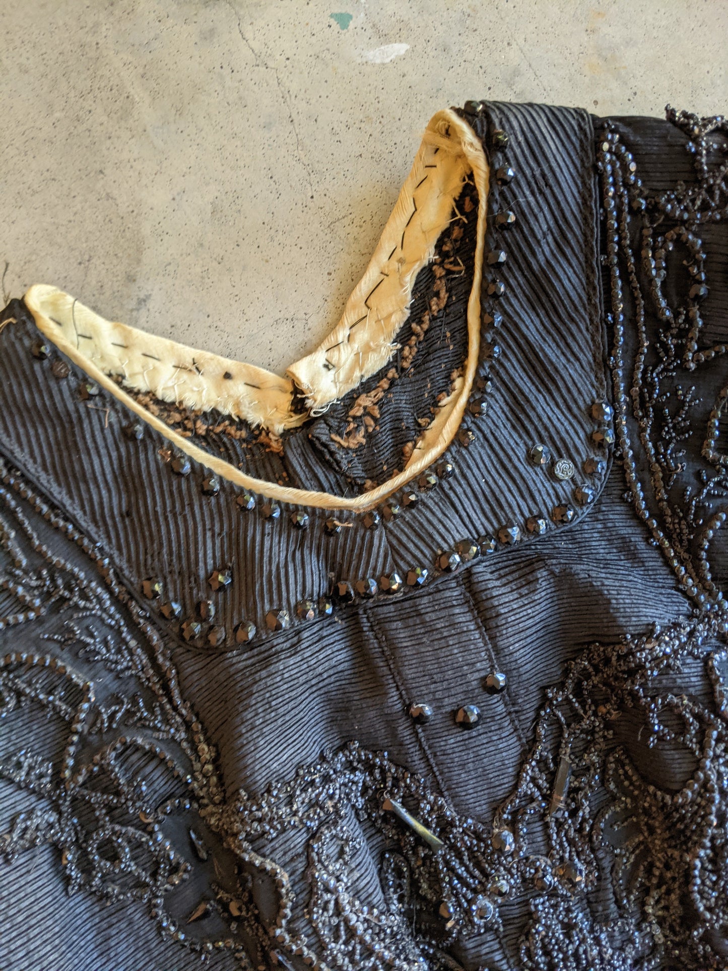 1908-1909 Beaded Silk Gown