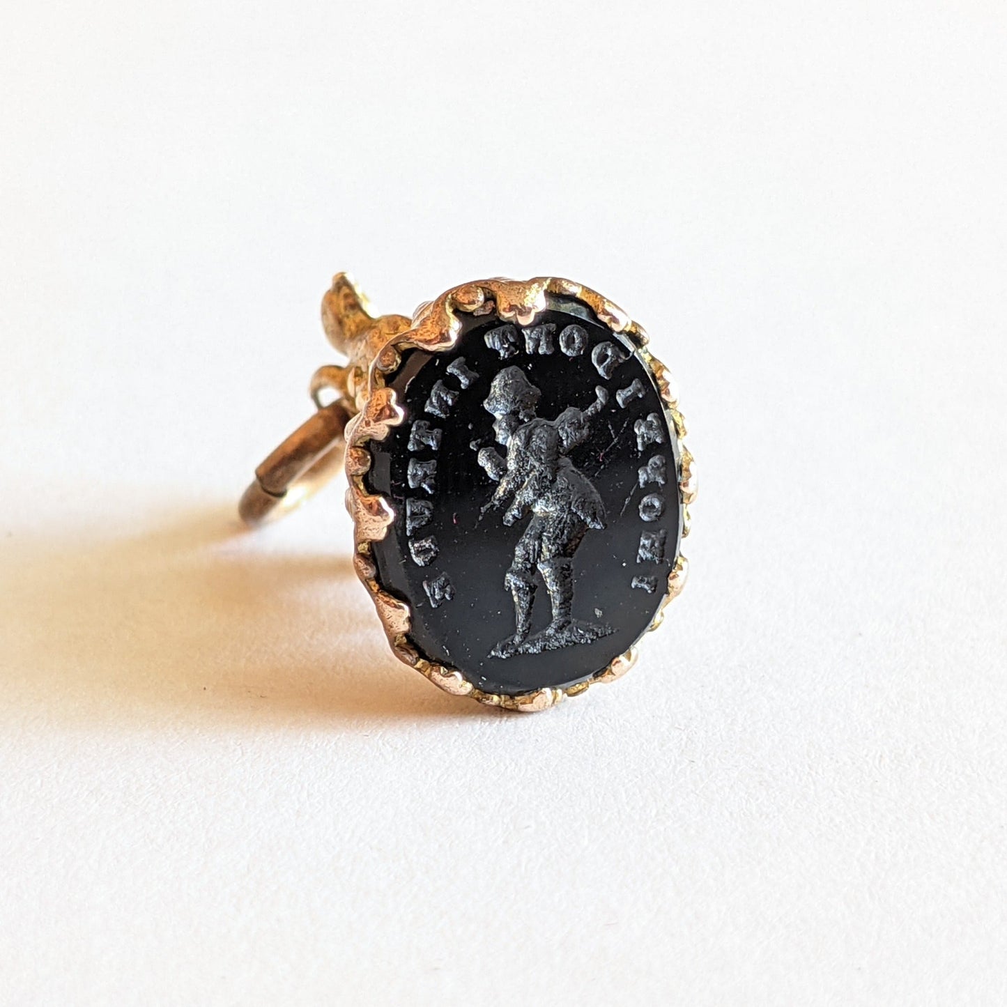 19th c. Chicken Fob w/ Seal Engraved "I Hope I Don't Intrude"