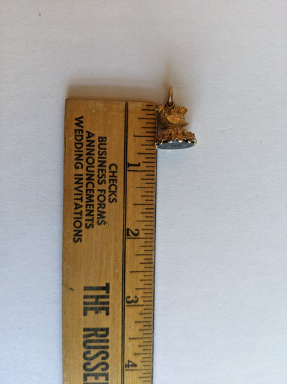 19th c. Chicken Fob w/ Seal Engraved "I Hope I Don't Intrude"