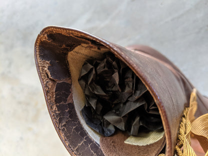 c. 1910s-1920s Brown Louis Heel Boots | Approx 6.5-7