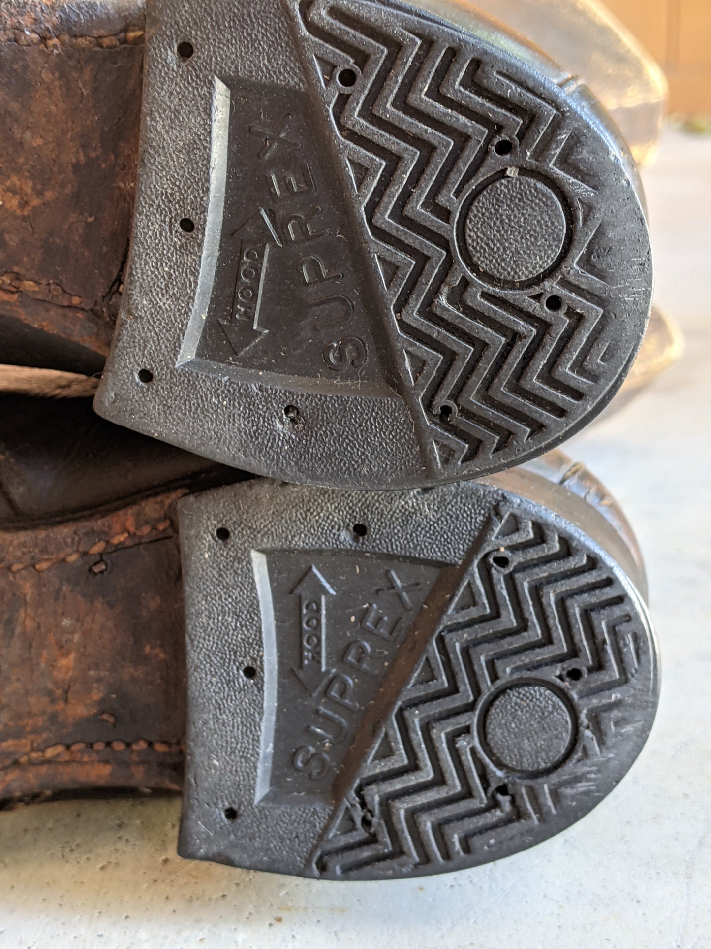 c. 1940s Tall Brown Leather Boots | Approx 7.5-8