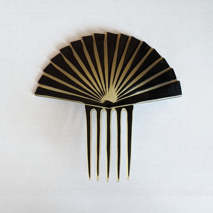 Art Deco Celluloid Hair Comb | 6.5" Fan