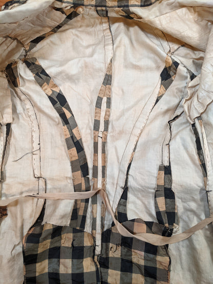 c. 1870s Silk Taffeta Check Bodice | Study + Display