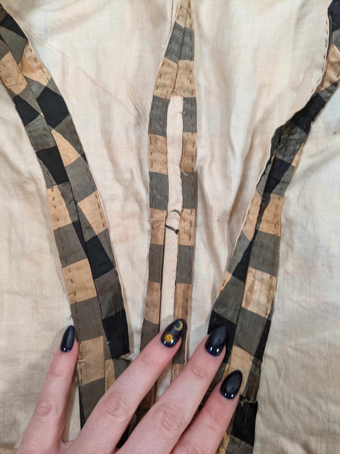 c. 1870s Silk Taffeta Check Bodice | Study + Display