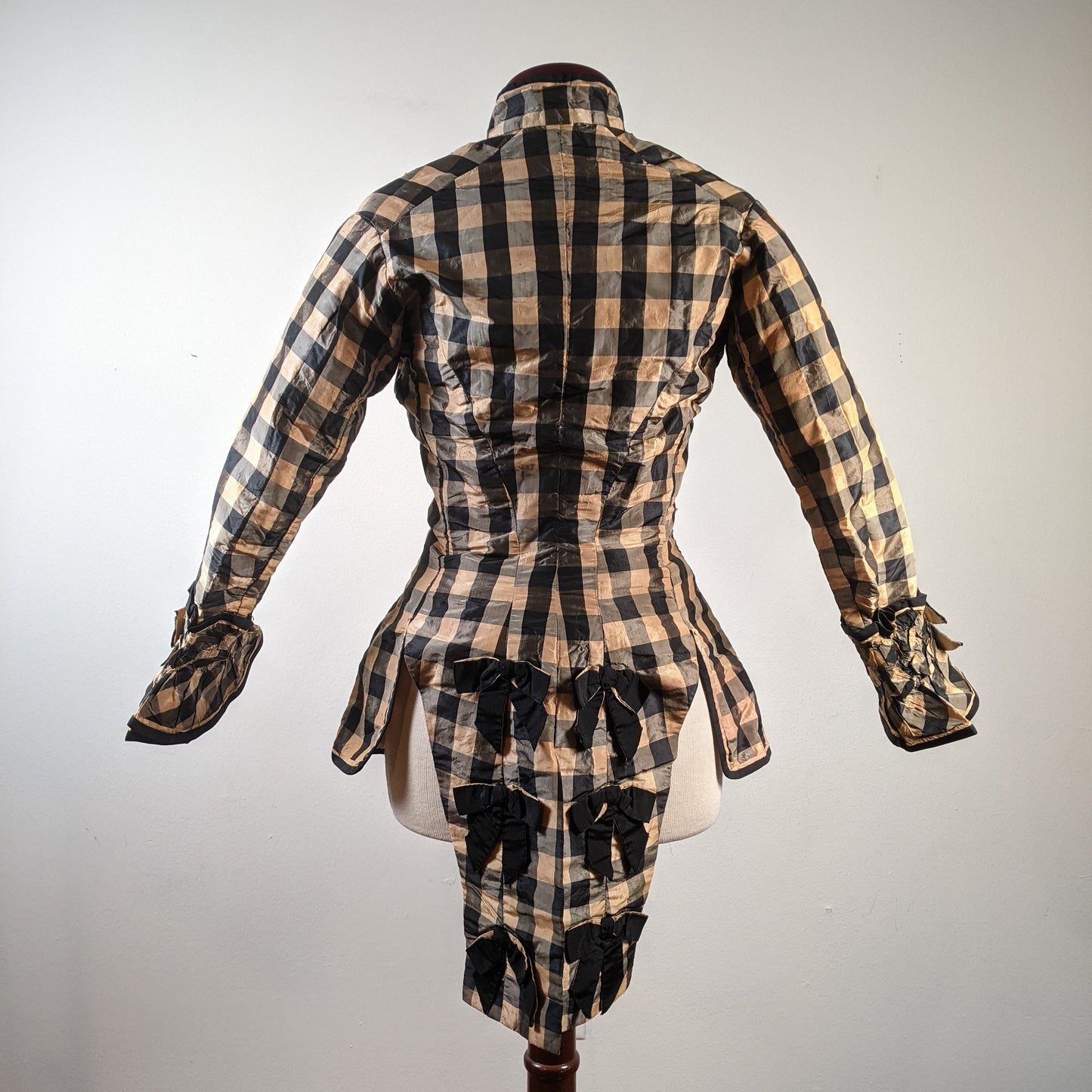 c. 1870s Silk Taffeta Check Bodice | Study + Display