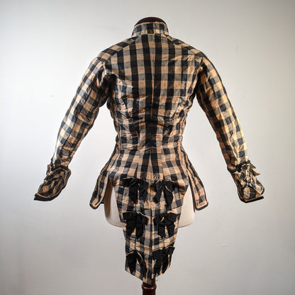 c. 1870s Silk Taffeta Check Bodice | Study + Display