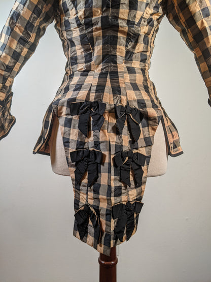c. 1870s Silk Taffeta Check Bodice | Study + Display