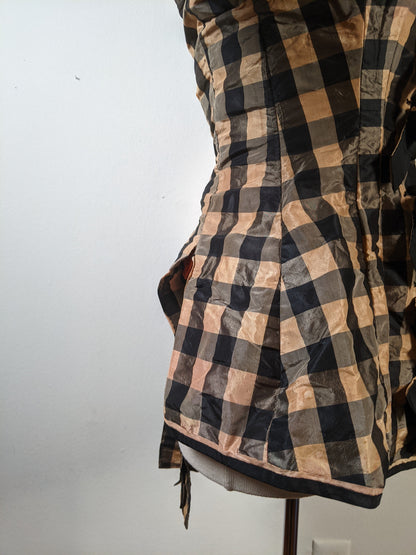 c. 1870s Silk Taffeta Check Bodice | Study + Display