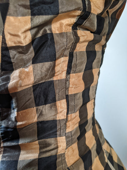c. 1870s Silk Taffeta Check Bodice | Study + Display