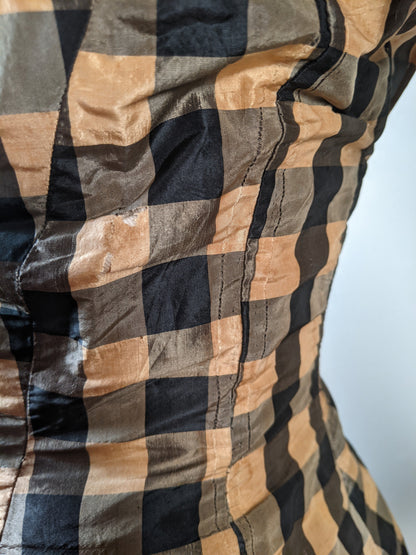 c. 1870s Silk Taffeta Check Bodice | Study + Display