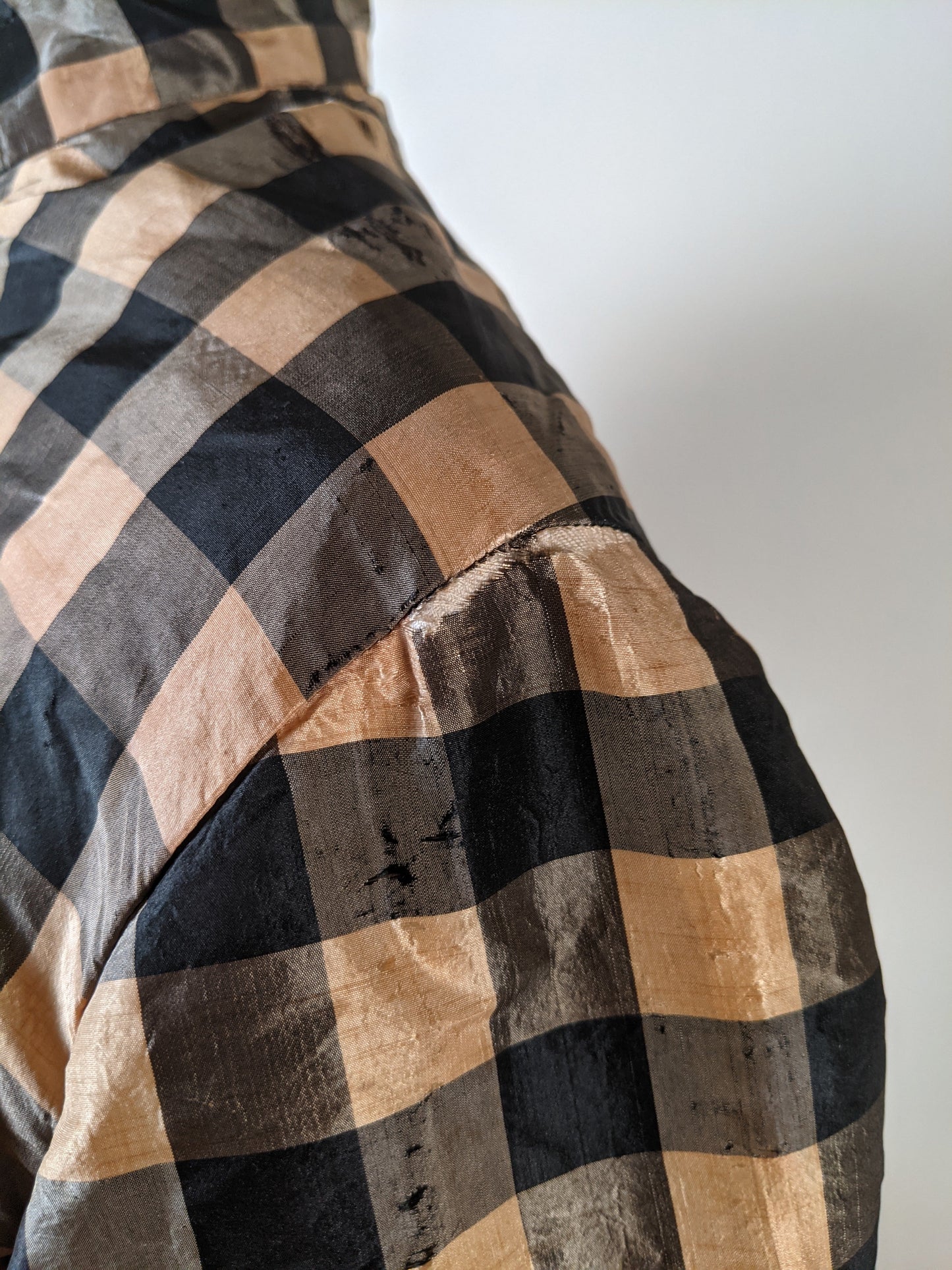 c. 1870s Silk Taffeta Check Bodice | Study + Display