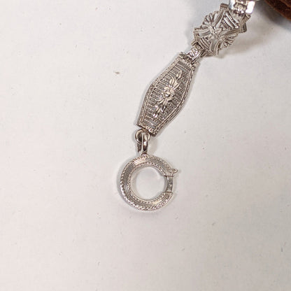 Art Deco White Gold Rock Crystal + Diamond Bracelet