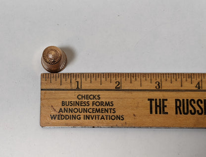 19th c. 14k Gold Engraved Thimble