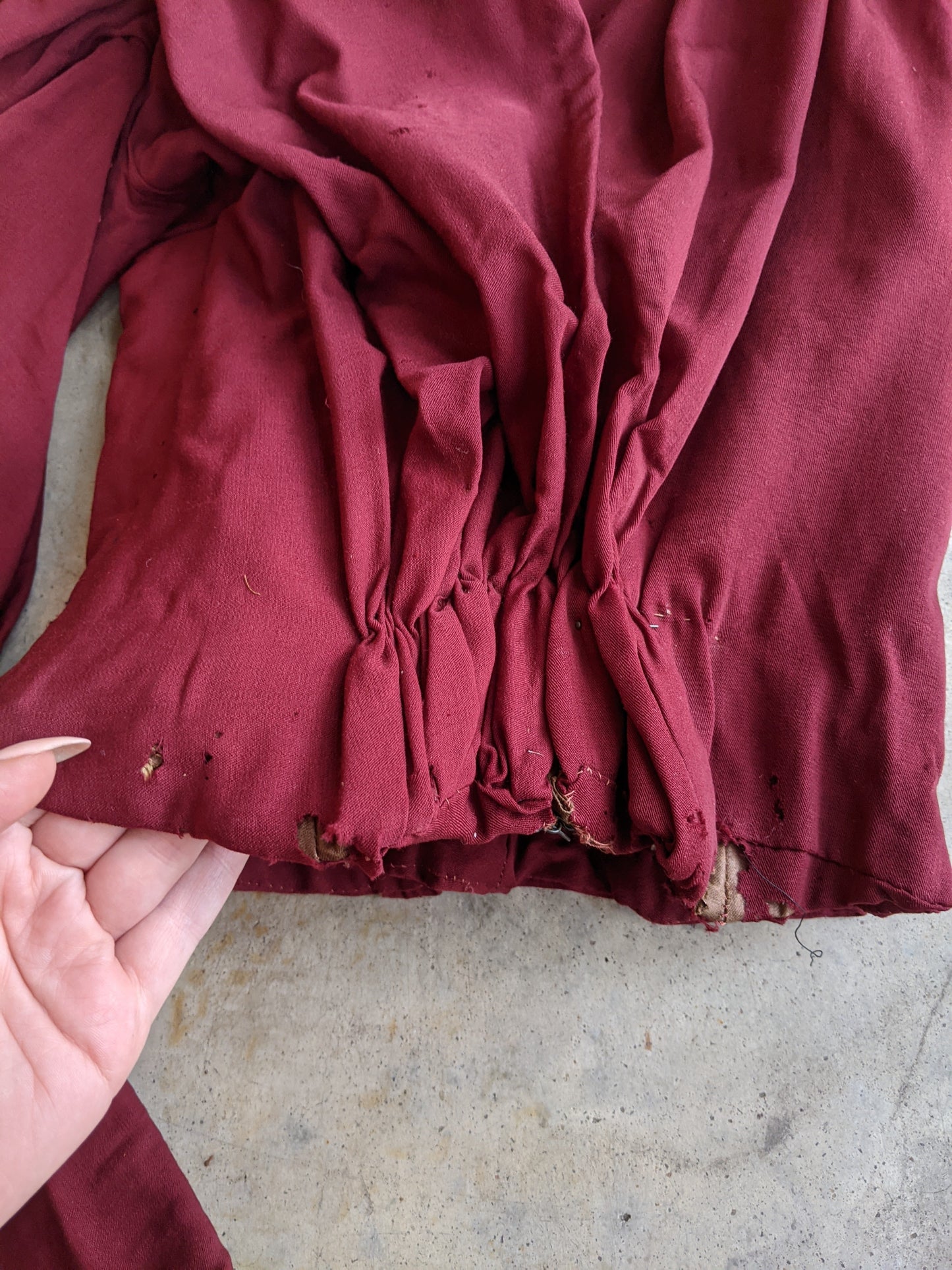1890s Burgundy Gigot Sleeve Bodice | Study + Display