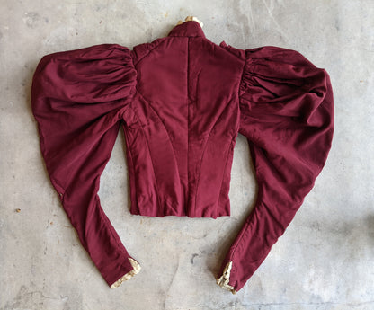 1890s Burgundy Gigot Sleeve Bodice | Study + Display