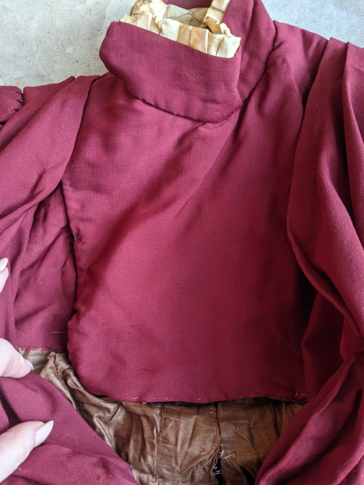 1890s Burgundy Gigot Sleeve Bodice | Study + Display