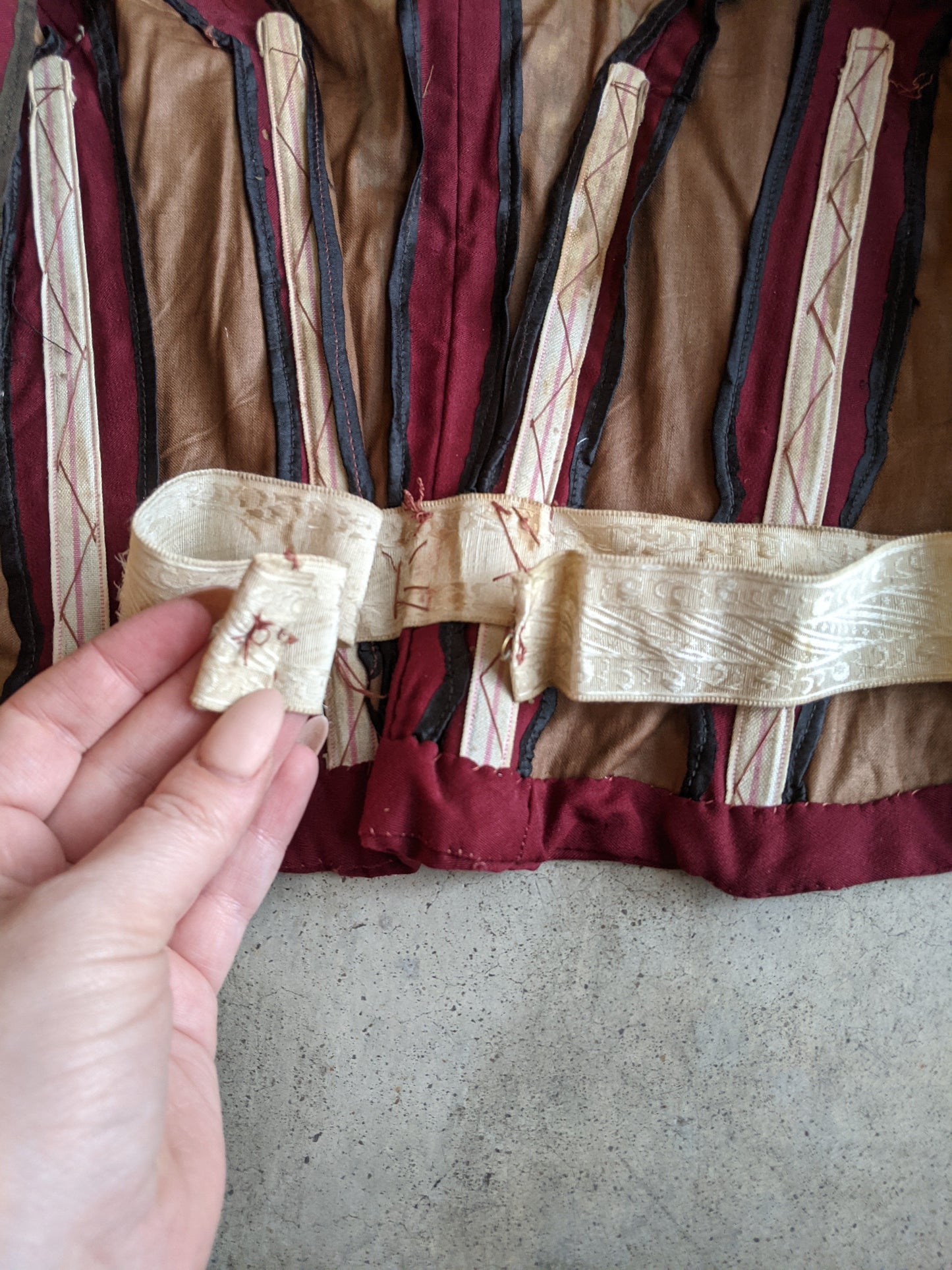 1890s Burgundy Gigot Sleeve Bodice | Study + Display