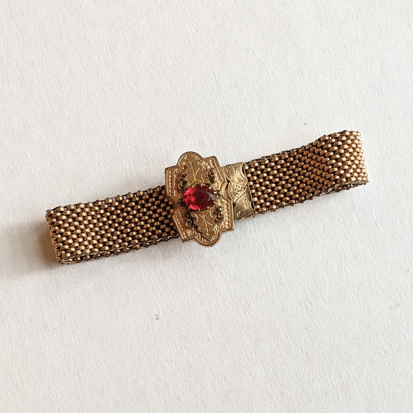 1870s-1880s Gold Filled Mesh Bracelet