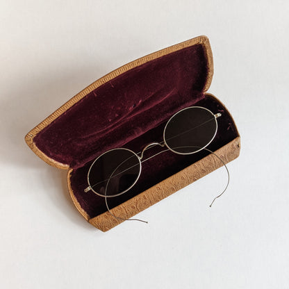 1890s-1900s Tinted Eyeglasses with Case