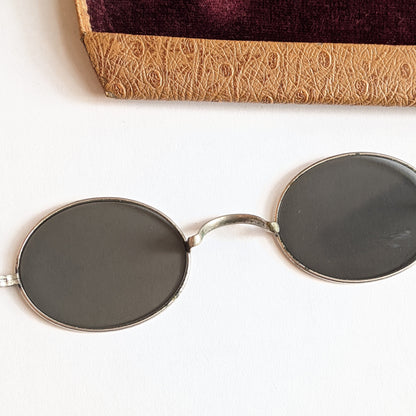 1890s-1900s Tinted Eyeglasses with Case
