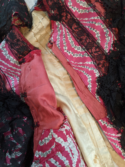 c. 1905-1907 Pink Silk Dress