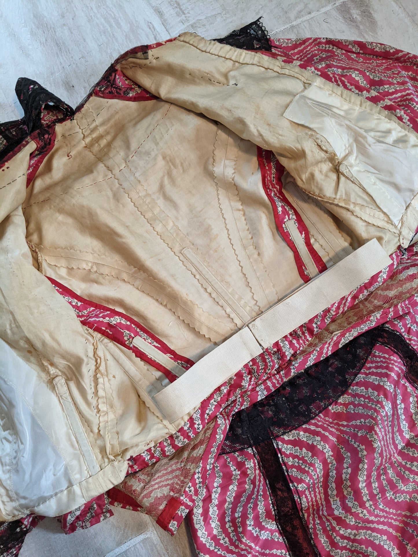 c. 1905-1907 Pink Silk Dress