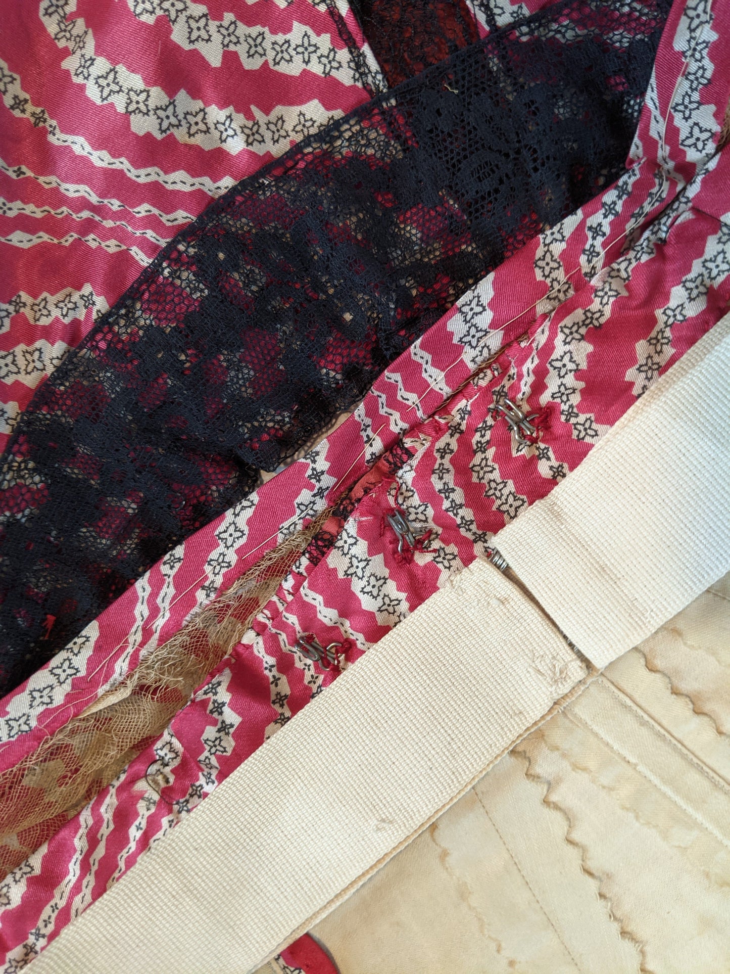 c. 1905-1907 Pink Silk Dress