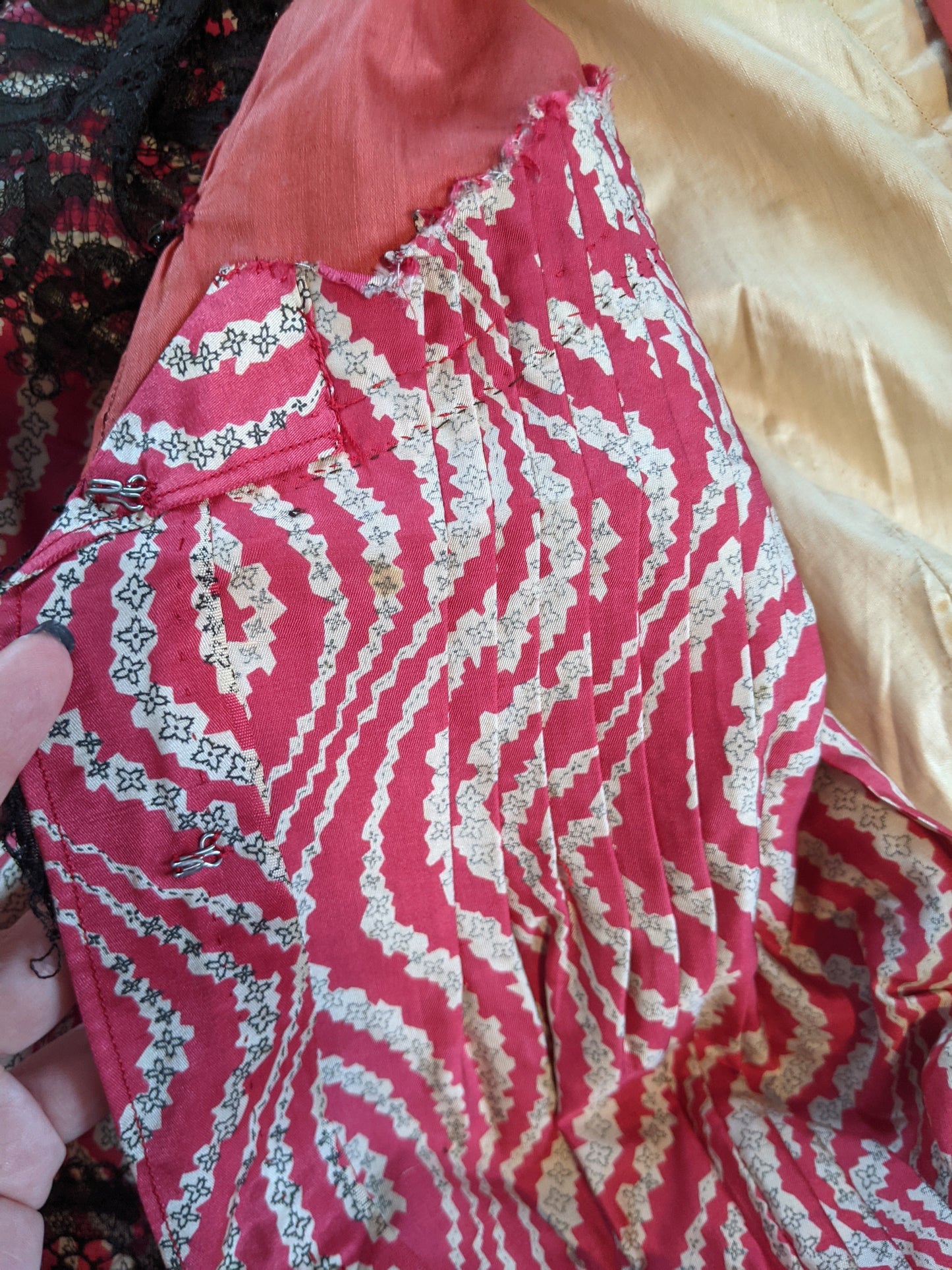 c. 1905-1907 Pink Silk Dress
