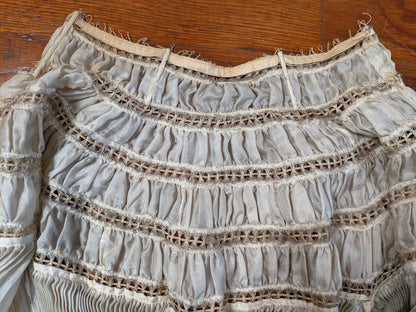 1900s Ethereal Silk Pleated Dress