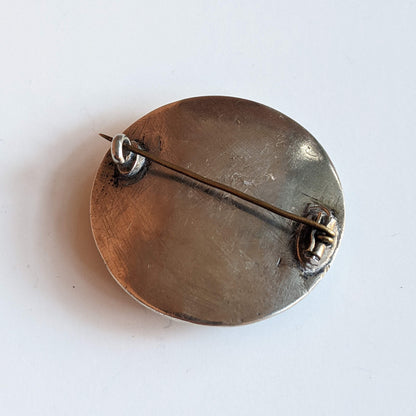 Sterling Silver Victorian Scottish Agate Brooch