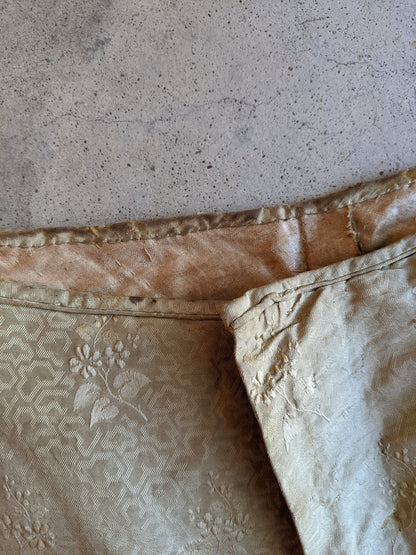 c. 1840s Gold Silk Damask Bodice